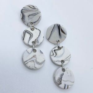 Handcrafted Dangle Marble Earrings